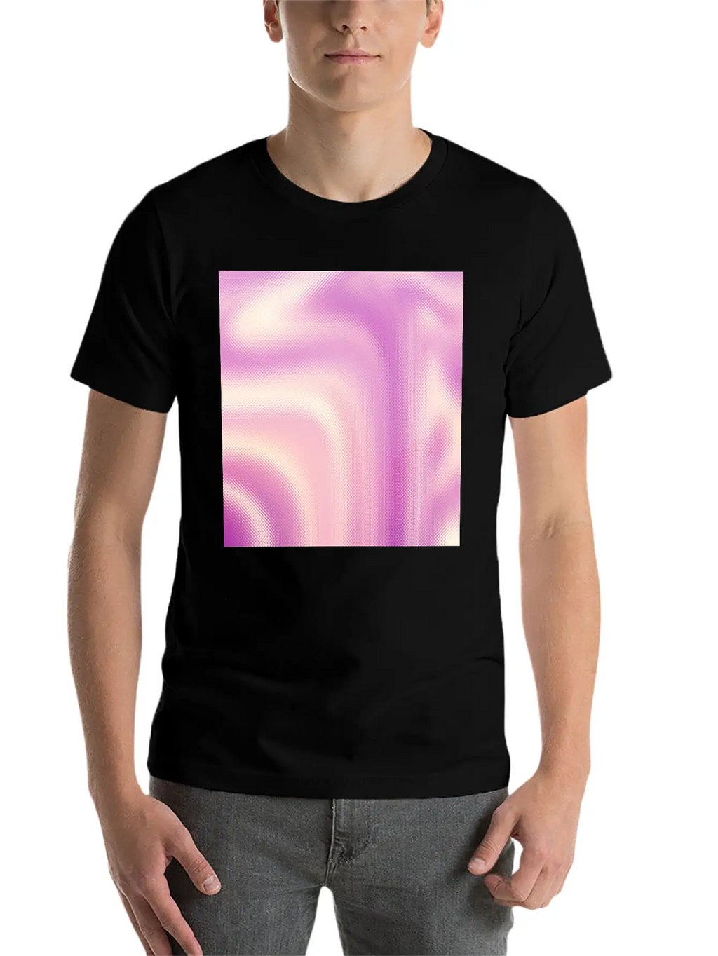 Holographic Pink Iridescent Fantasy Background Stylish Everyday T-Shirt – Unisex Basic Cotton Tee