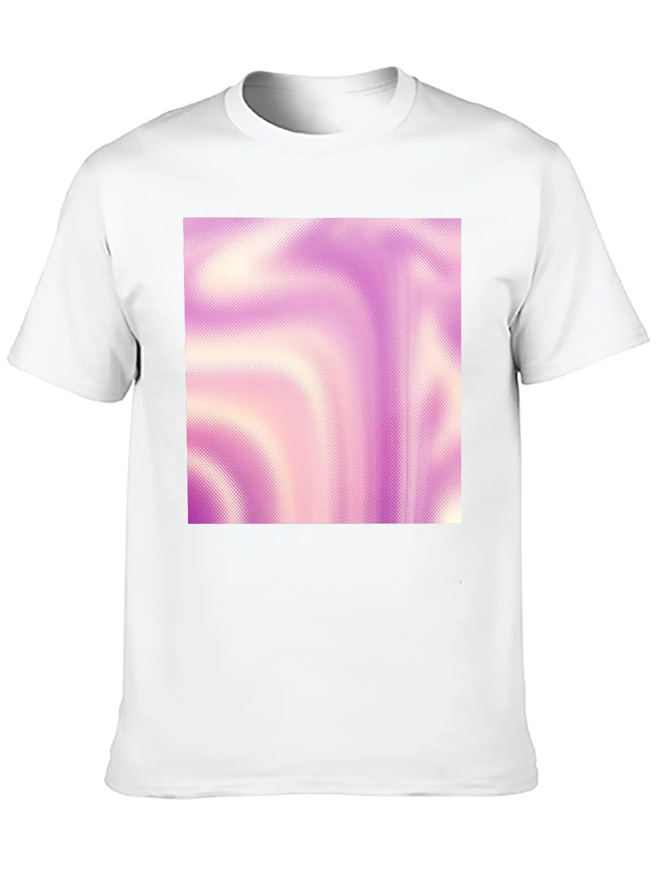 Holographic Pink Iridescent Fantasy Background Stylish Everyday T-Shirt – Unisex Basic Cotton Tee