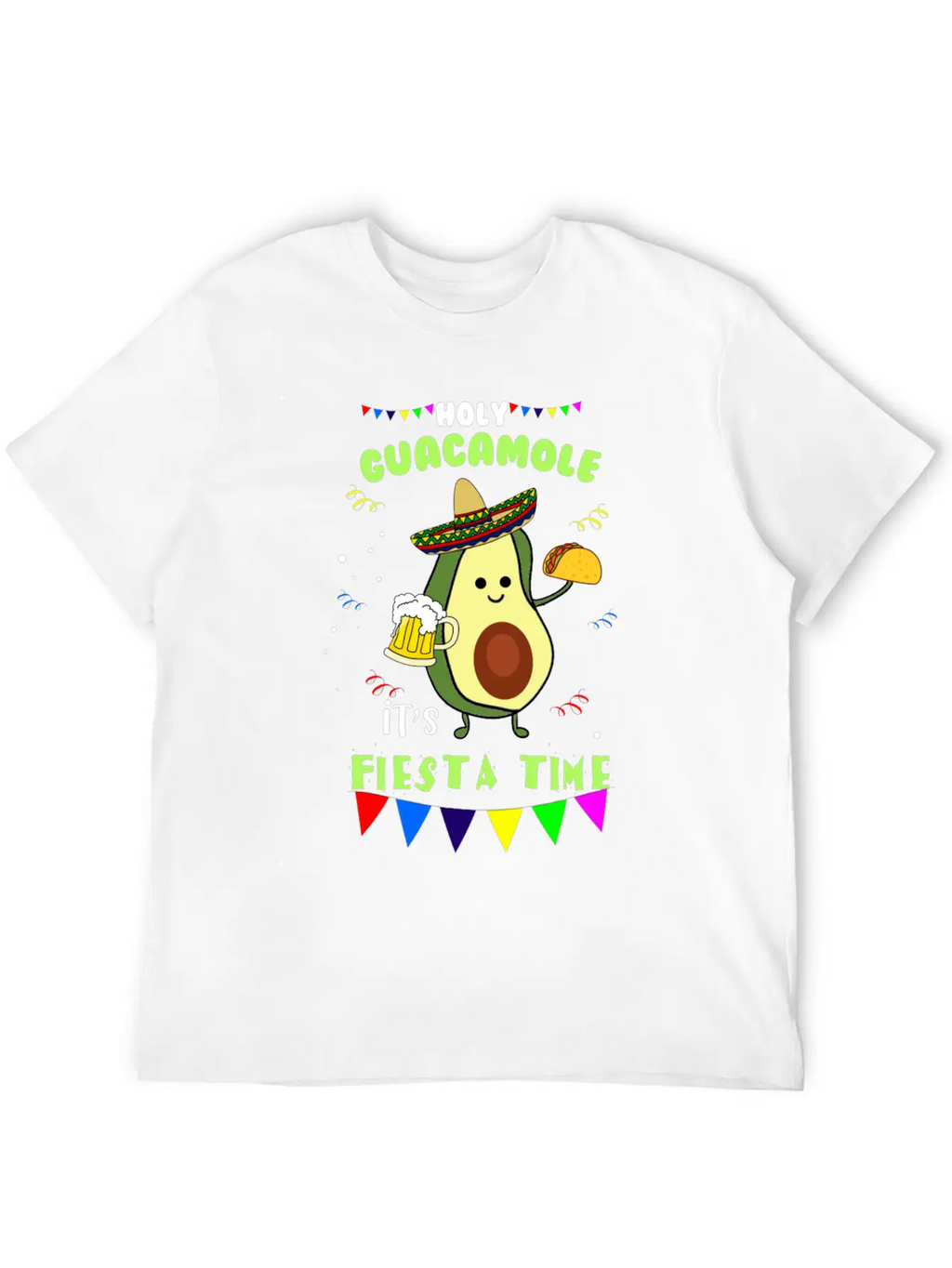 Holy Guacamole Mexican Avocado Dip Fiesta Gift Breathable Soft Cotton T-Shirt – Timeless Casual Look