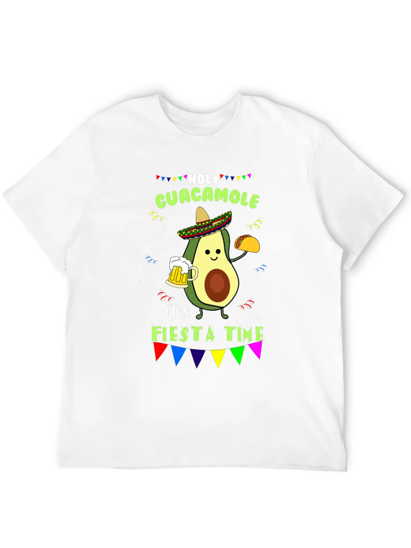 Holy Guacamole Mexican Avocado Dip Fiesta Gift Breathable Soft Cotton T-Shirt – Timeless Casual Look