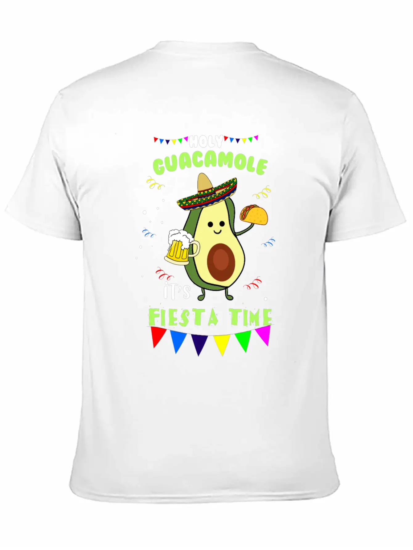 Holy Guacamole Mexican Avocado Dip Fiesta Gift Breathable Soft Cotton T-Shirt – Timeless Casual Look