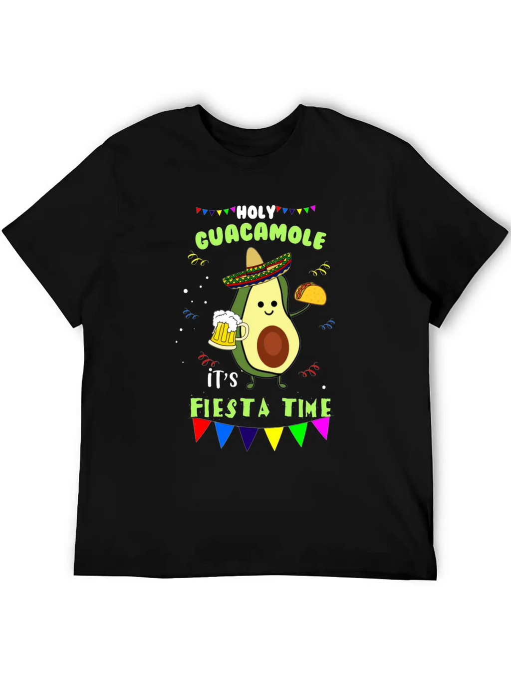Holy Guacamole Mexican Avocado Dip Fiesta Gift Breathable Soft Cotton T-Shirt – Timeless Casual Look