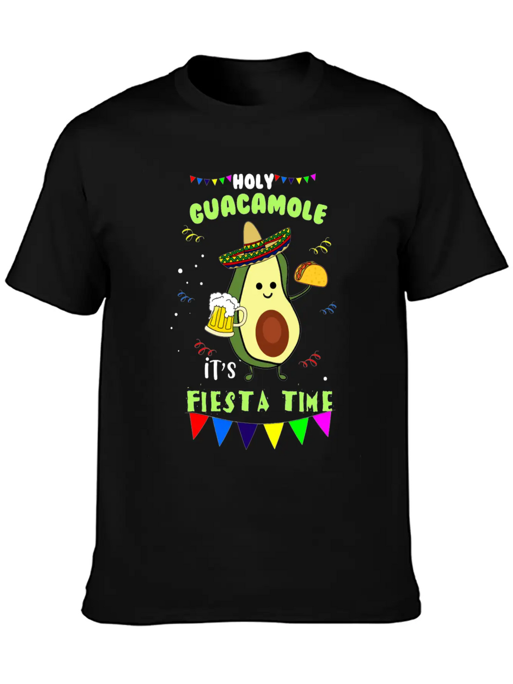 Holy Guacamole Mexican Avocado Dip Fiesta Gift Breathable Soft Cotton T-Shirt – Timeless Casual Look