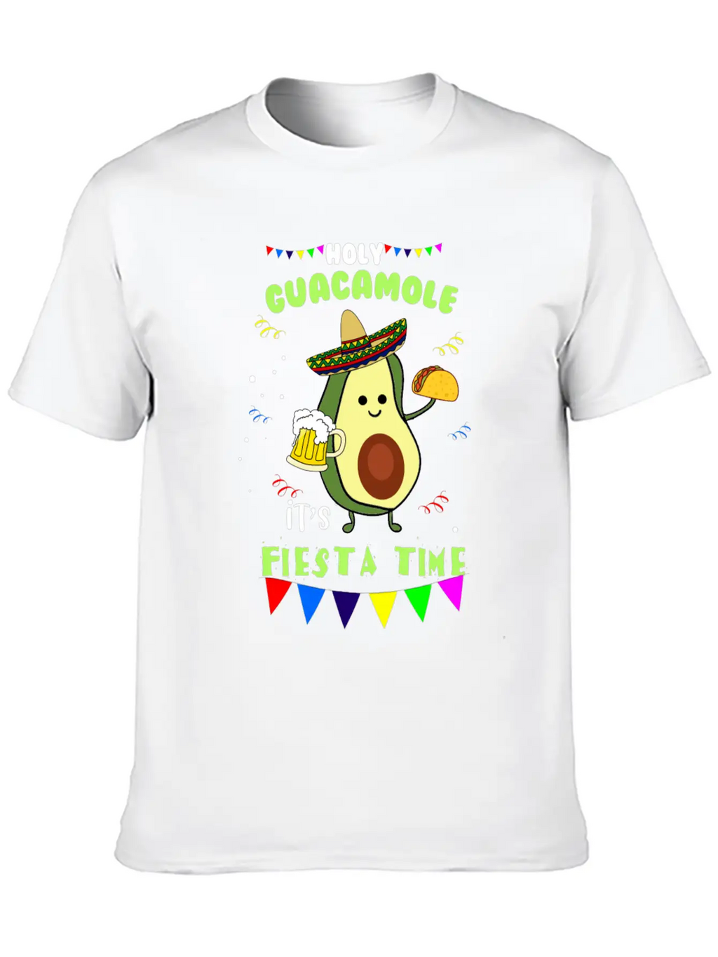 Holy Guacamole Mexican Avocado Dip Fiesta Gift Breathable Soft Cotton T-Shirt – Timeless Casual Look