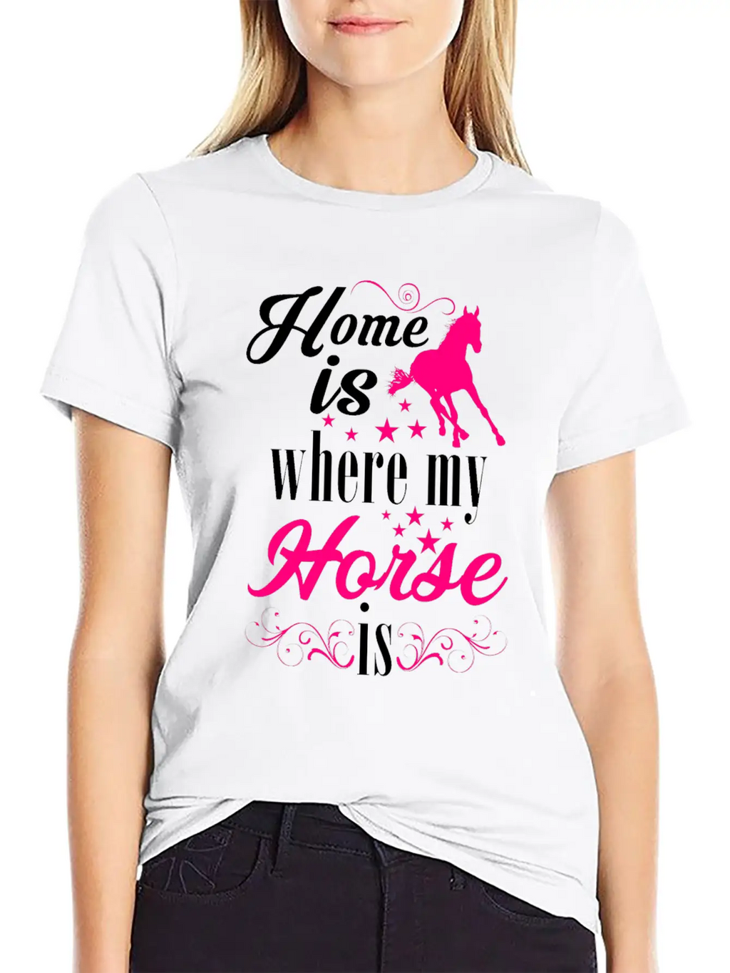 Home Is Where My Horse Is Horses Stylish Everyday T-Shirt – Unisex Basic Cotton Tee