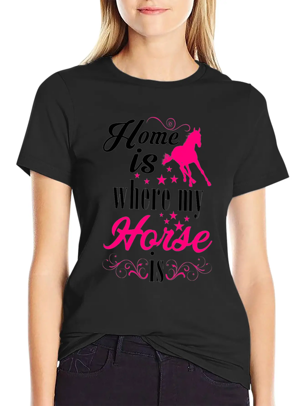 Home Is Where My Horse Is Horses Stylish Everyday T-Shirt – Unisex Basic Cotton Tee