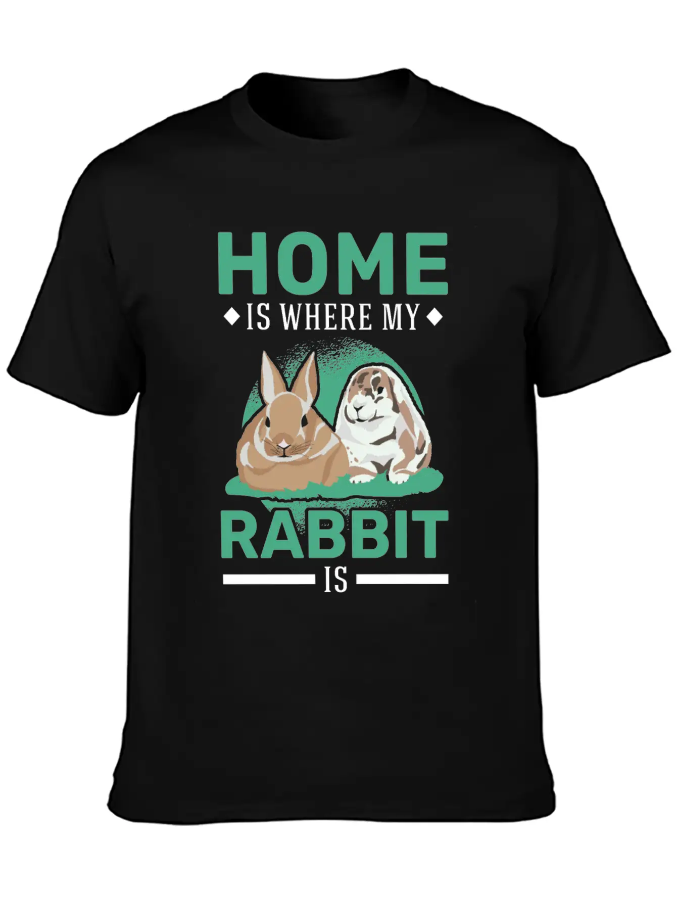 Home Is Where My Rabbit Stylish Everyday T-Shirt – Unisex Basic Cotton Tee