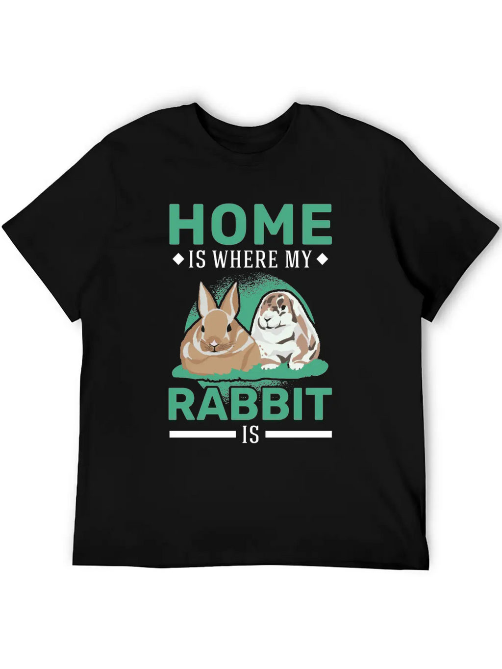 Home Is Where My Rabbit Stylish Everyday T-Shirt – Unisex Basic Cotton Tee