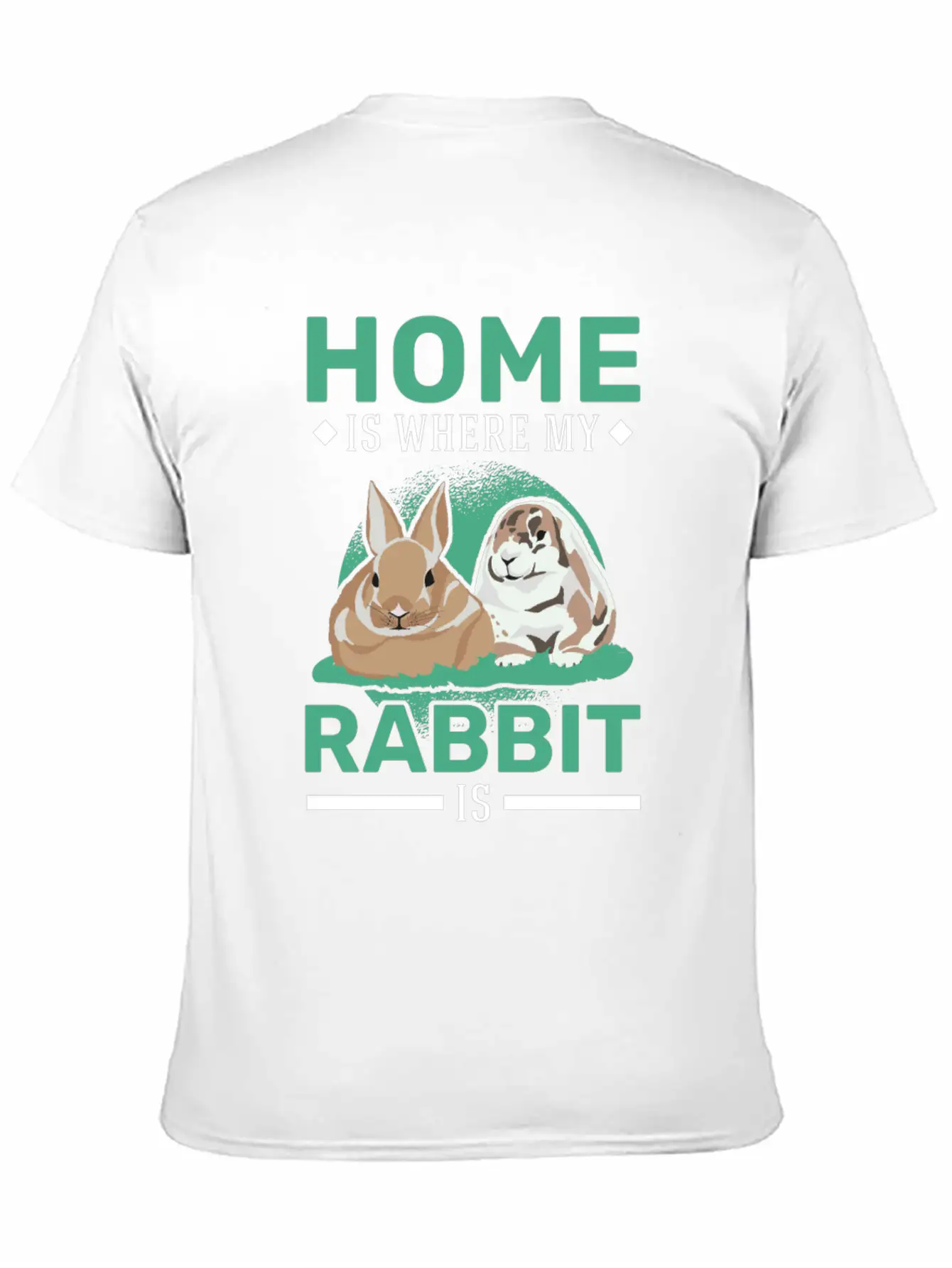 Home Is Where My Rabbit Stylish Everyday T-Shirt – Unisex Basic Cotton Tee