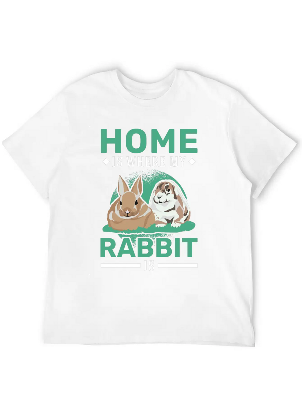Home Is Where My Rabbit Stylish Everyday T-Shirt – Unisex Basic Cotton Tee