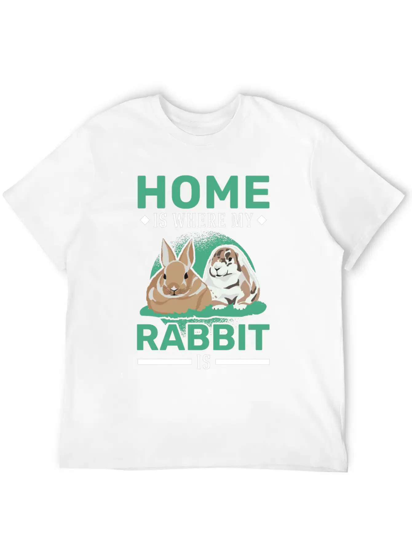 Home Is Where My Rabbit Stylish Everyday T-Shirt – Unisex Basic Cotton Tee