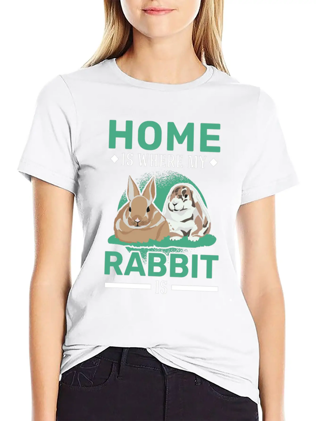 Home Is Where My Rabbit Stylish Everyday T-Shirt – Unisex Basic Cotton Tee