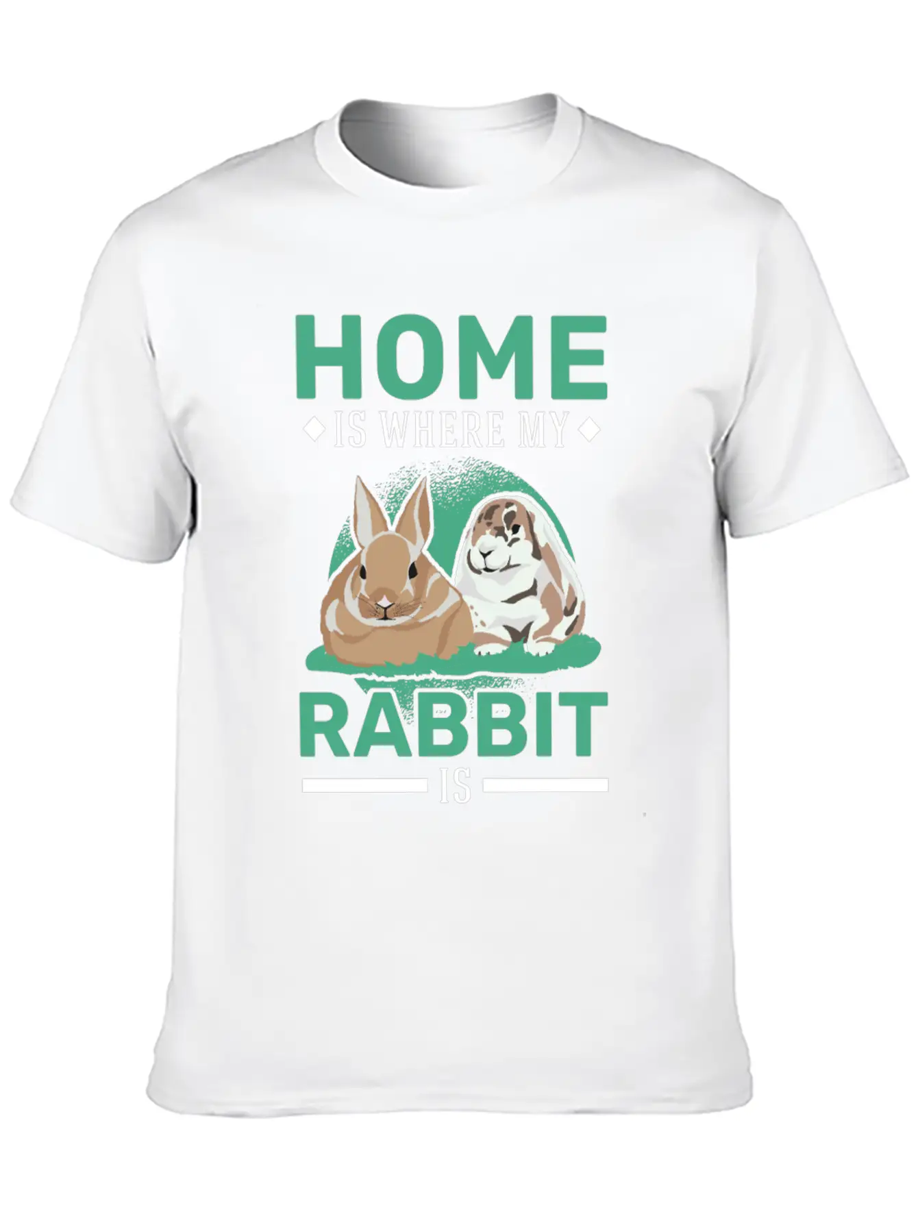 Home Is Where My Rabbit Stylish Everyday T-Shirt – Unisex Basic Cotton Tee