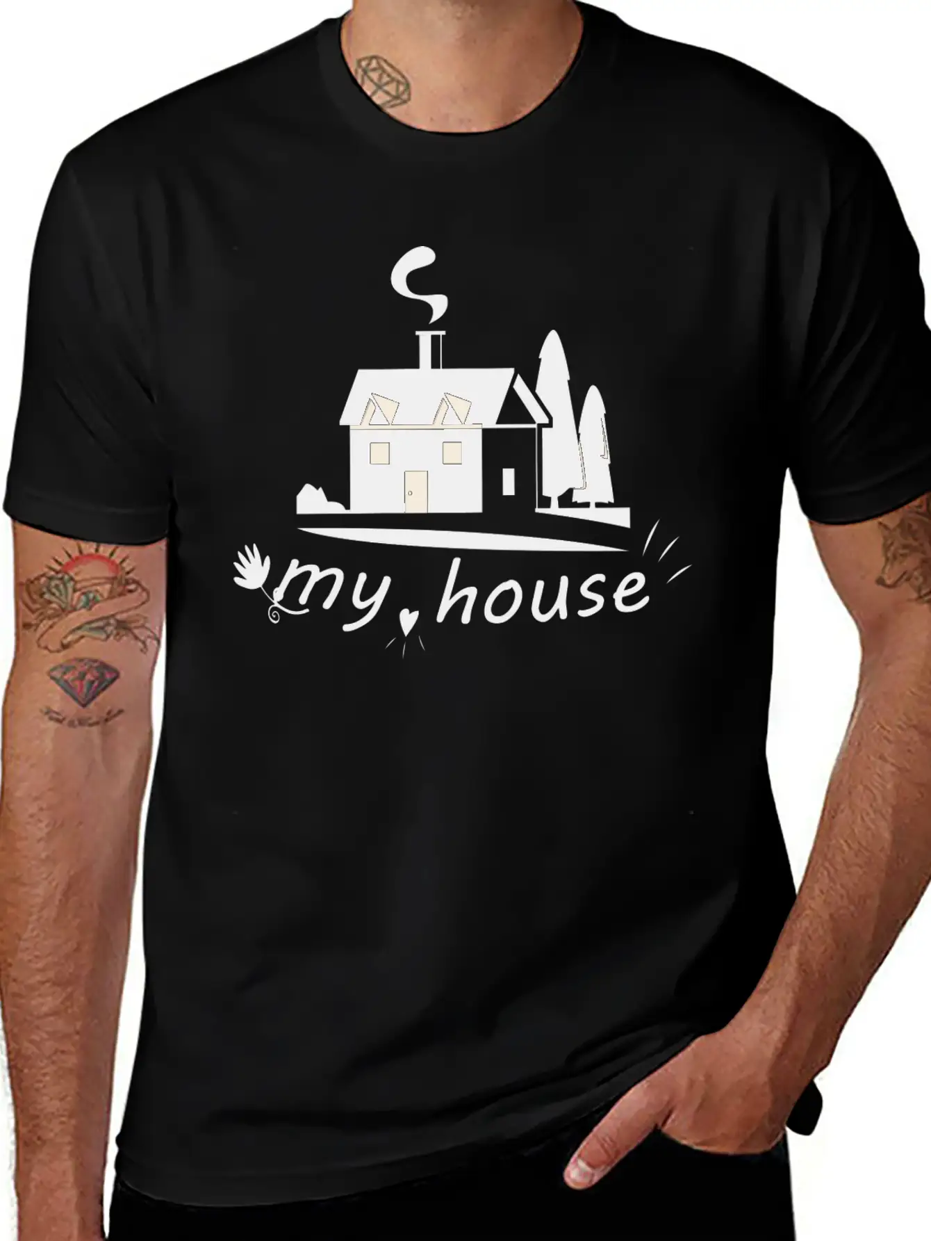 Homebound Harmony Tee Breathable Soft Cotton T-Shirt – Timeless Casual Look