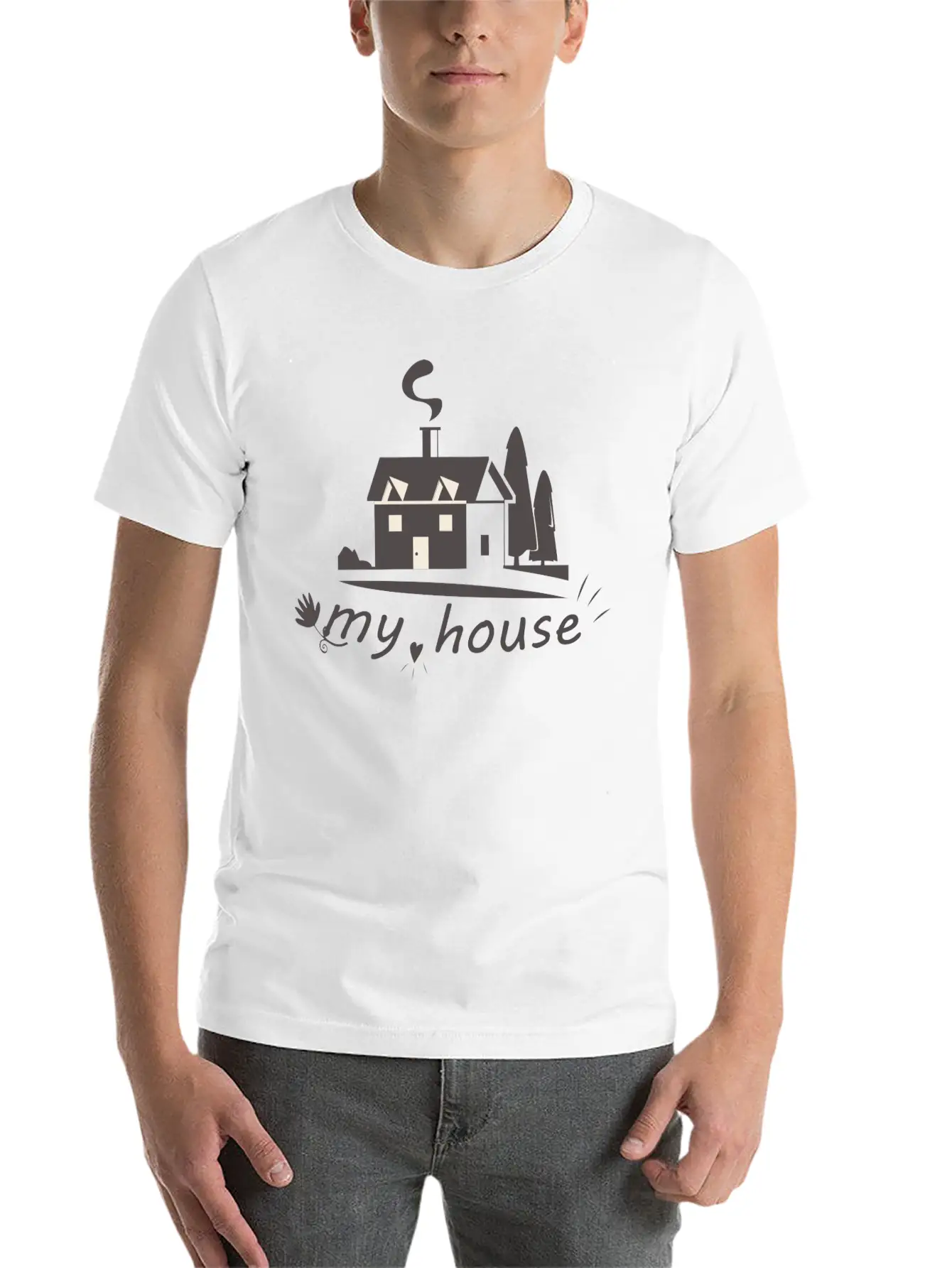 Homebound Harmony Tee Breathable Soft Cotton T-Shirt – Timeless Casual Look