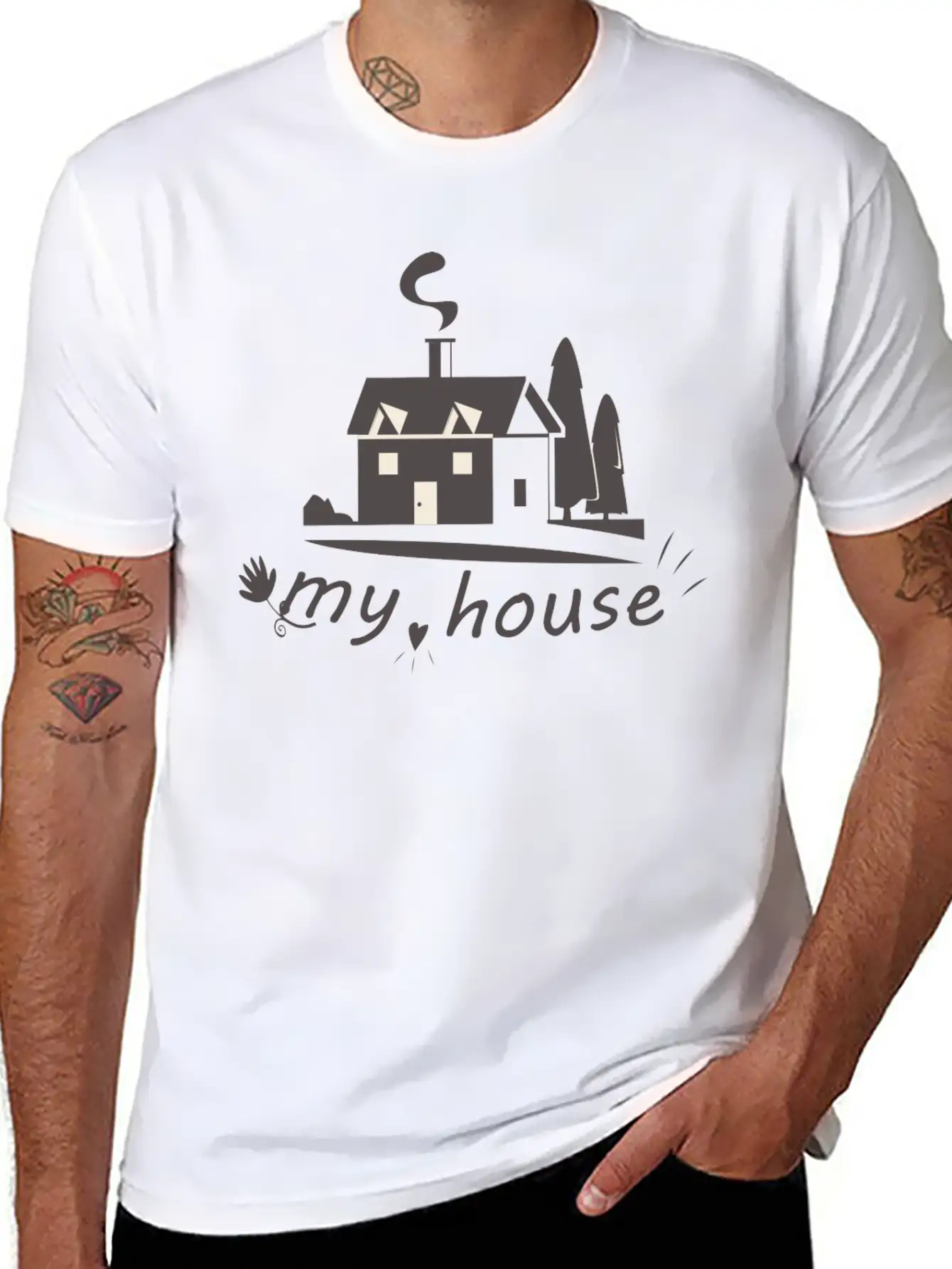 Homebound Harmony Tee Breathable Soft Cotton T-Shirt – Timeless Casual Look