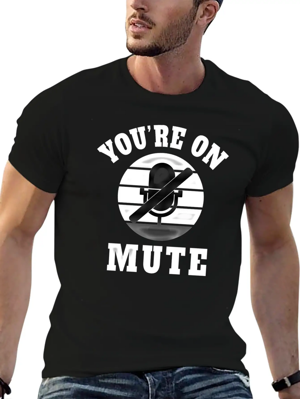 Homeoffice Microphone Office Work Job Pandemic Unisex Short Sleeve Soft Cotton T-Shirt – Casual Everyday Wear