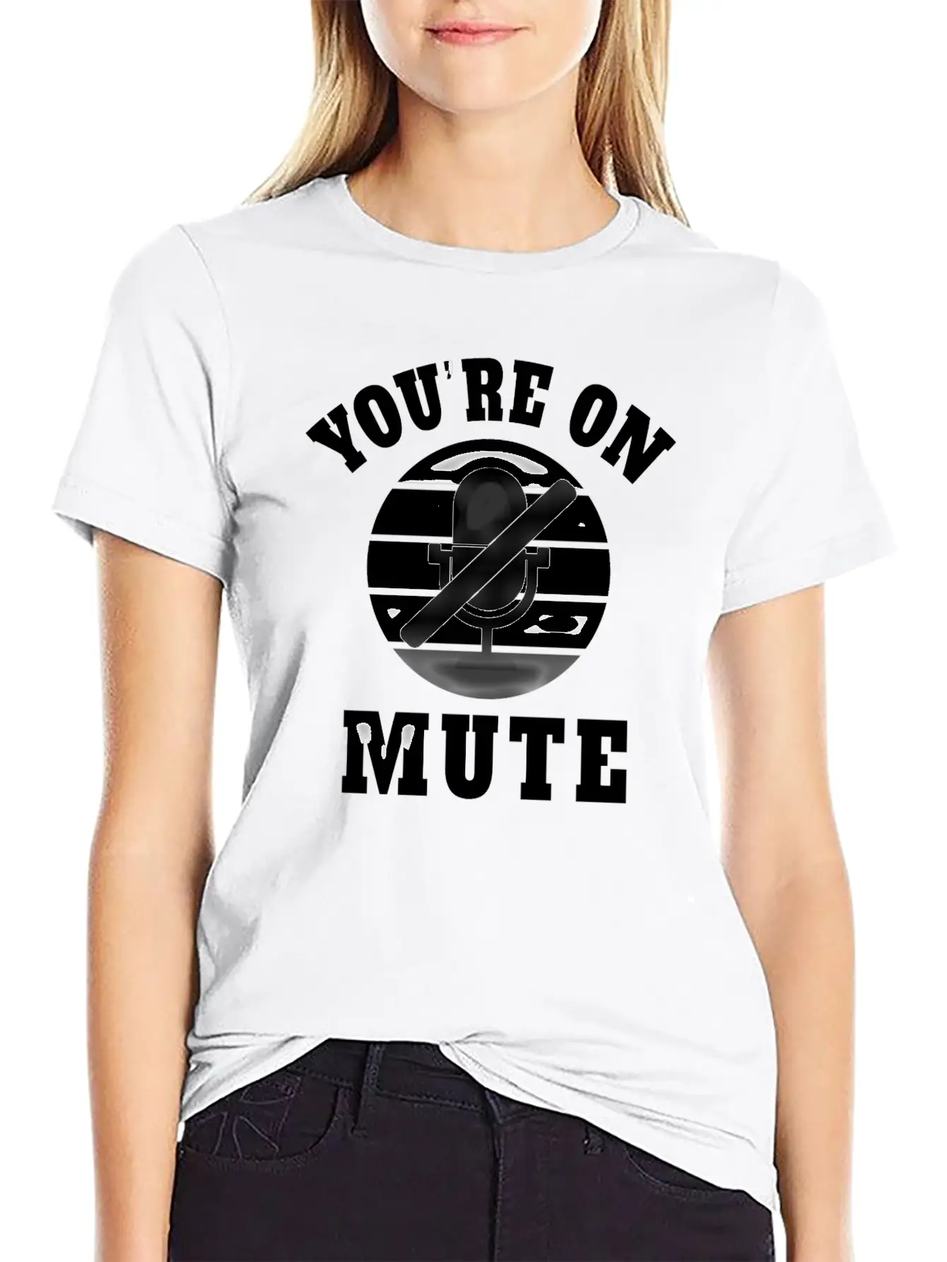 Homeoffice Microphone Office Work Job Pandemic Unisex Short Sleeve Soft Cotton T-Shirt – Casual Everyday Wear