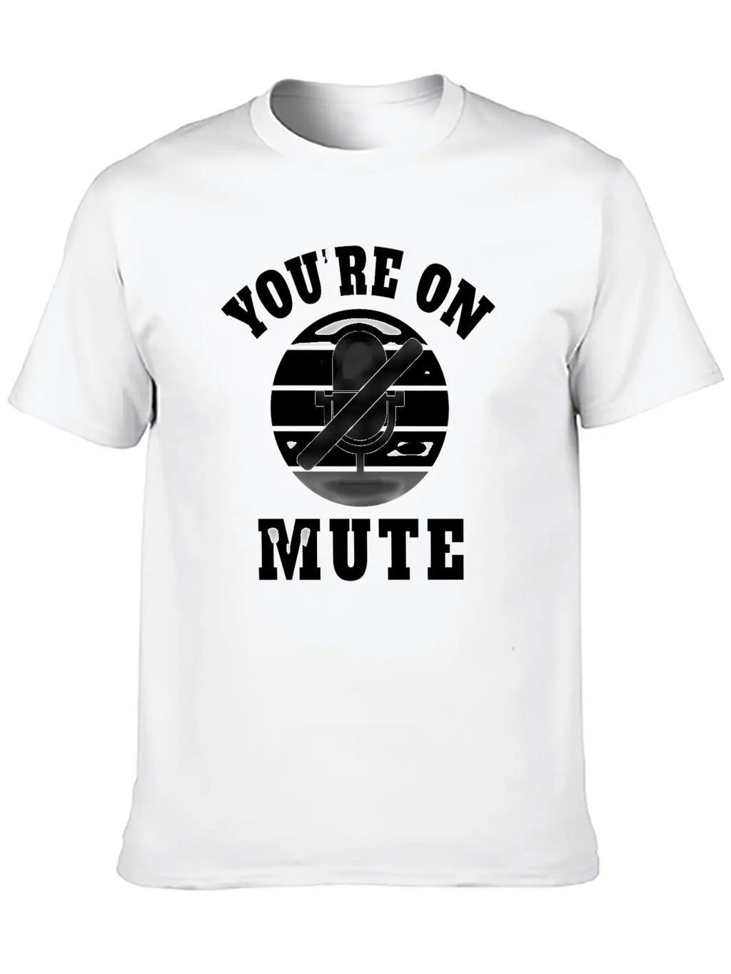 Homeoffice Microphone Office Work Job Pandemic Unisex Short Sleeve Soft Cotton T-Shirt – Casual Everyday Wear