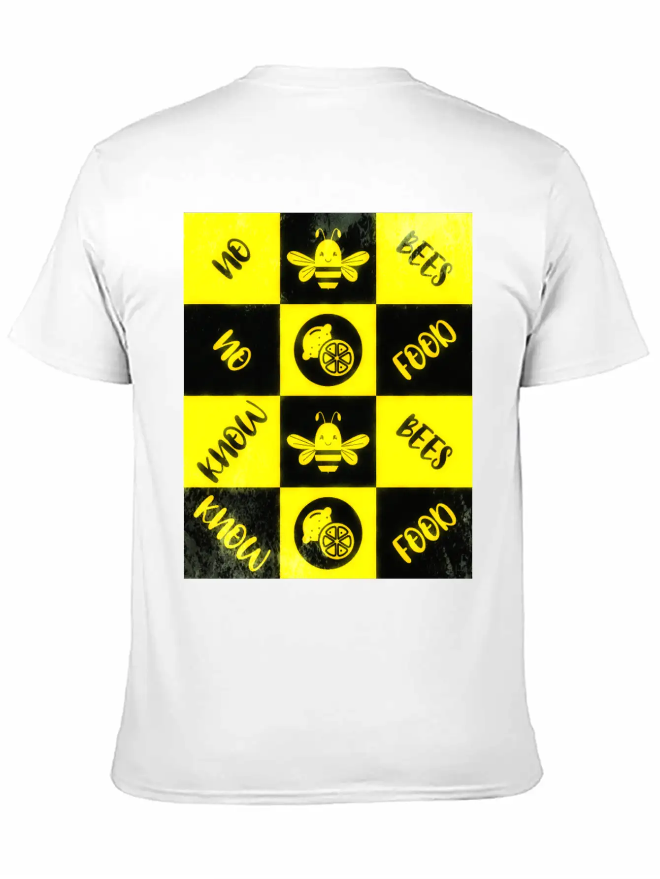Honey Bee Day NO BEES NO FOOD Grunge Collage Unisex Casual T-Shirt – Clean Design For Daily Comfort