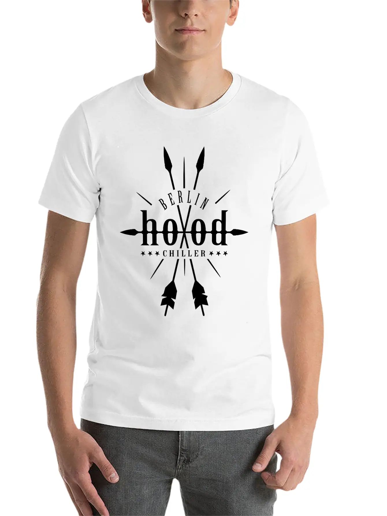 Hood Robin Hood Chiller Berlin Unisex Short Sleeve Soft Cotton T-Shirt – Casual Everyday Wear