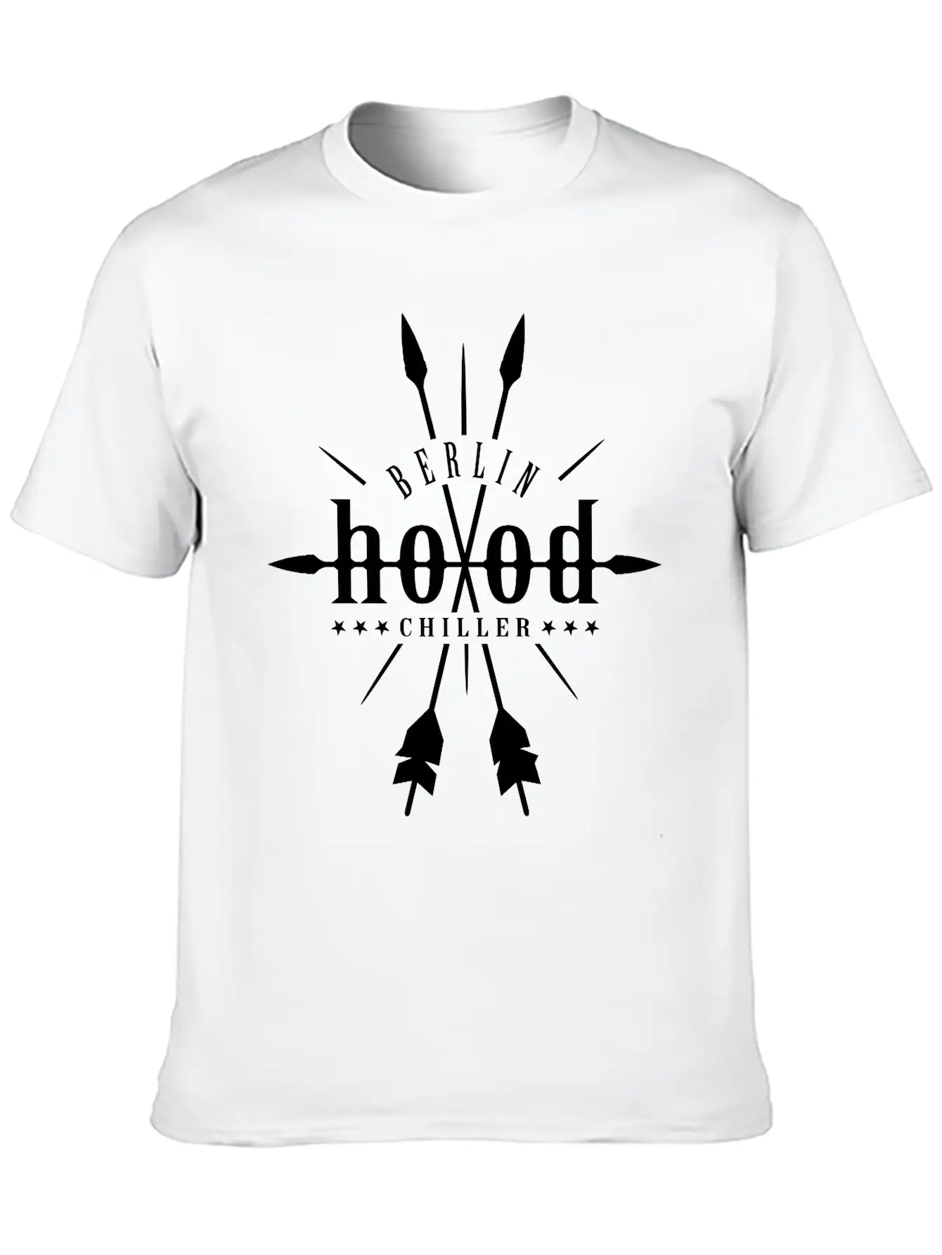 Hood Robin Hood Chiller Berlin Unisex Short Sleeve Soft Cotton T-Shirt – Casual Everyday Wear
