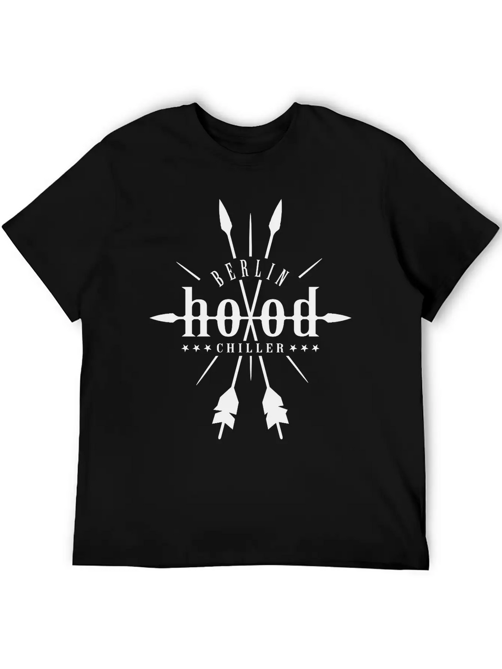 Hood Robin Hood Chiller Berlin Unisex Short Sleeve Soft Cotton T-Shirt – Casual Everyday Wear
