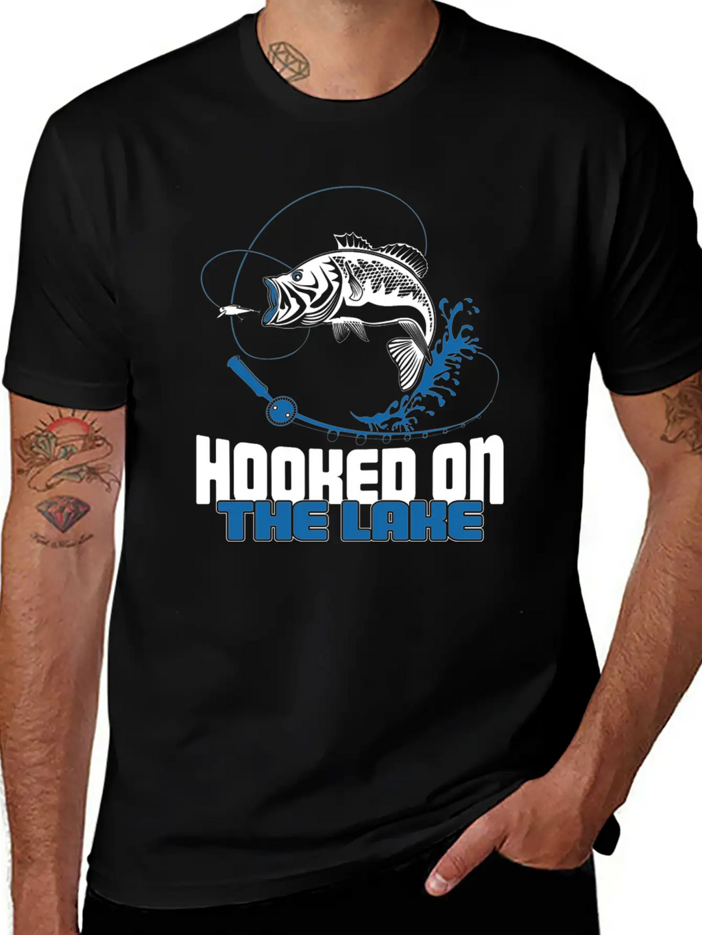 Hooked On The Lake Unisex Casual T-Shirt – Clean Design For Daily Comfort