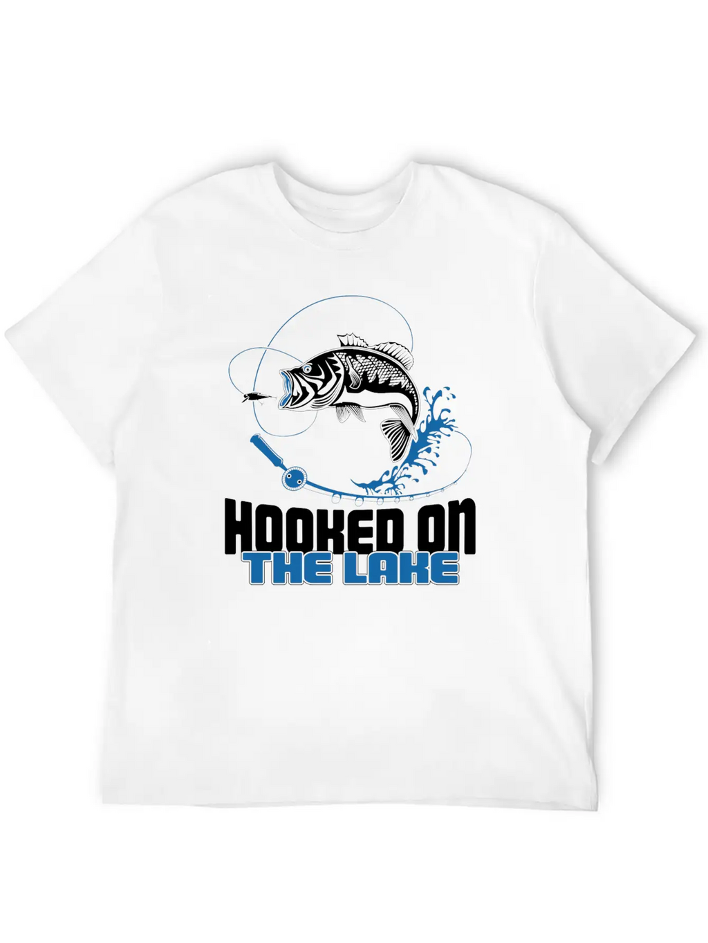 Hooked On The Lake Unisex Casual T-Shirt – Clean Design For Daily Comfort