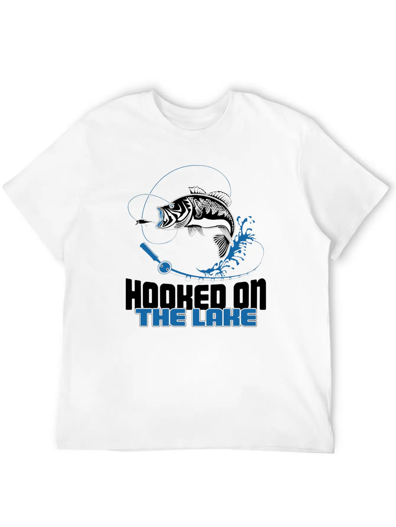 Hooked On The Lake Unisex Casual T-Shirt – Clean Design For Daily Comfort
