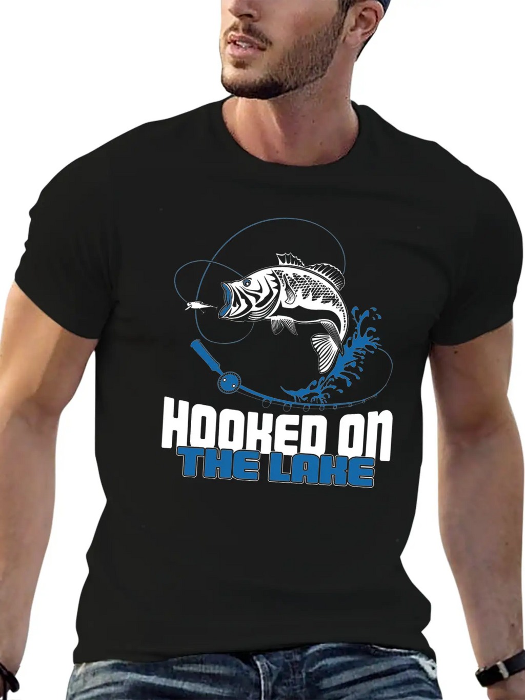 Hooked On The Lake Unisex Casual T-Shirt – Clean Design For Daily Comfort