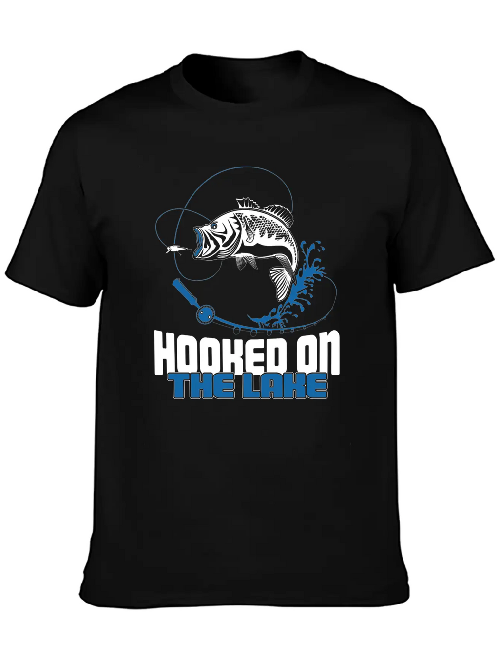 Hooked On The Lake Unisex Casual T-Shirt – Clean Design For Daily Comfort