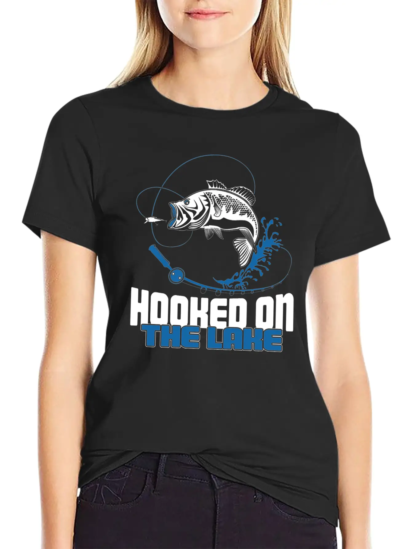 Hooked On The Lake Unisex Casual T-Shirt – Clean Design For Daily Comfort