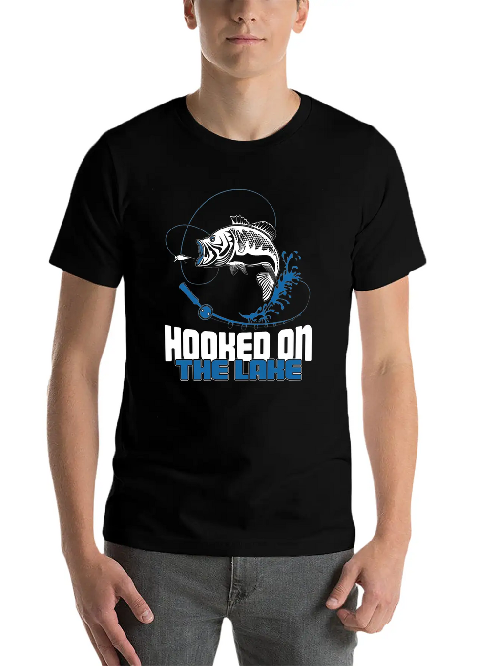 Hooked On The Lake Unisex Casual T-Shirt – Clean Design For Daily Comfort