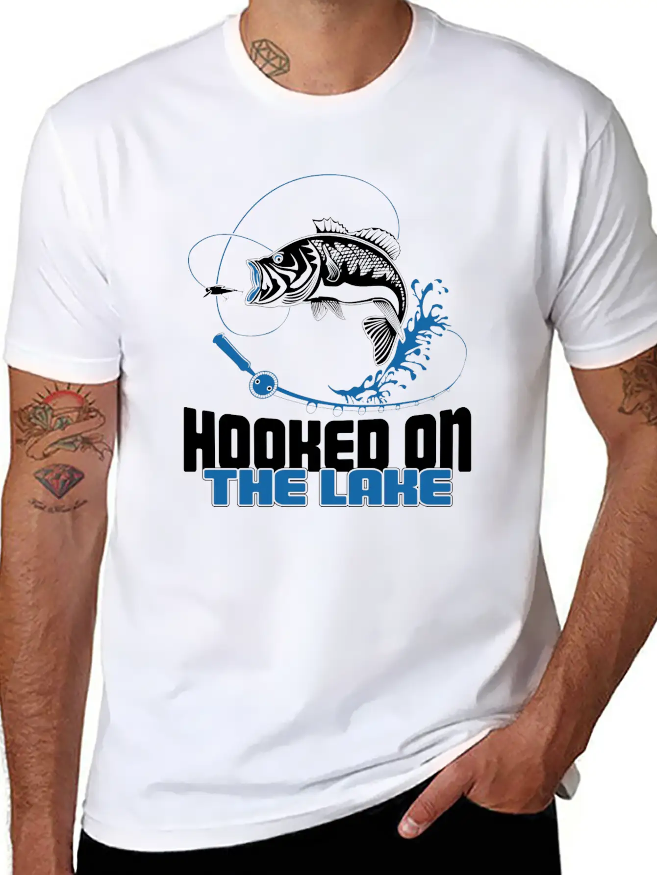 Hooked On The Lake Unisex Casual T-Shirt – Clean Design For Daily Comfort