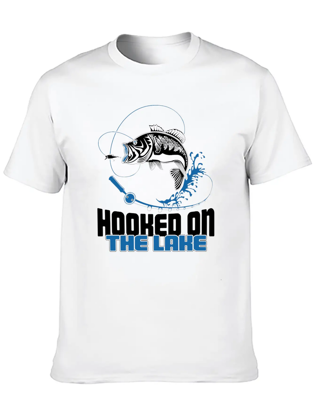 Hooked On The Lake Unisex Casual T-Shirt – Clean Design For Daily Comfort