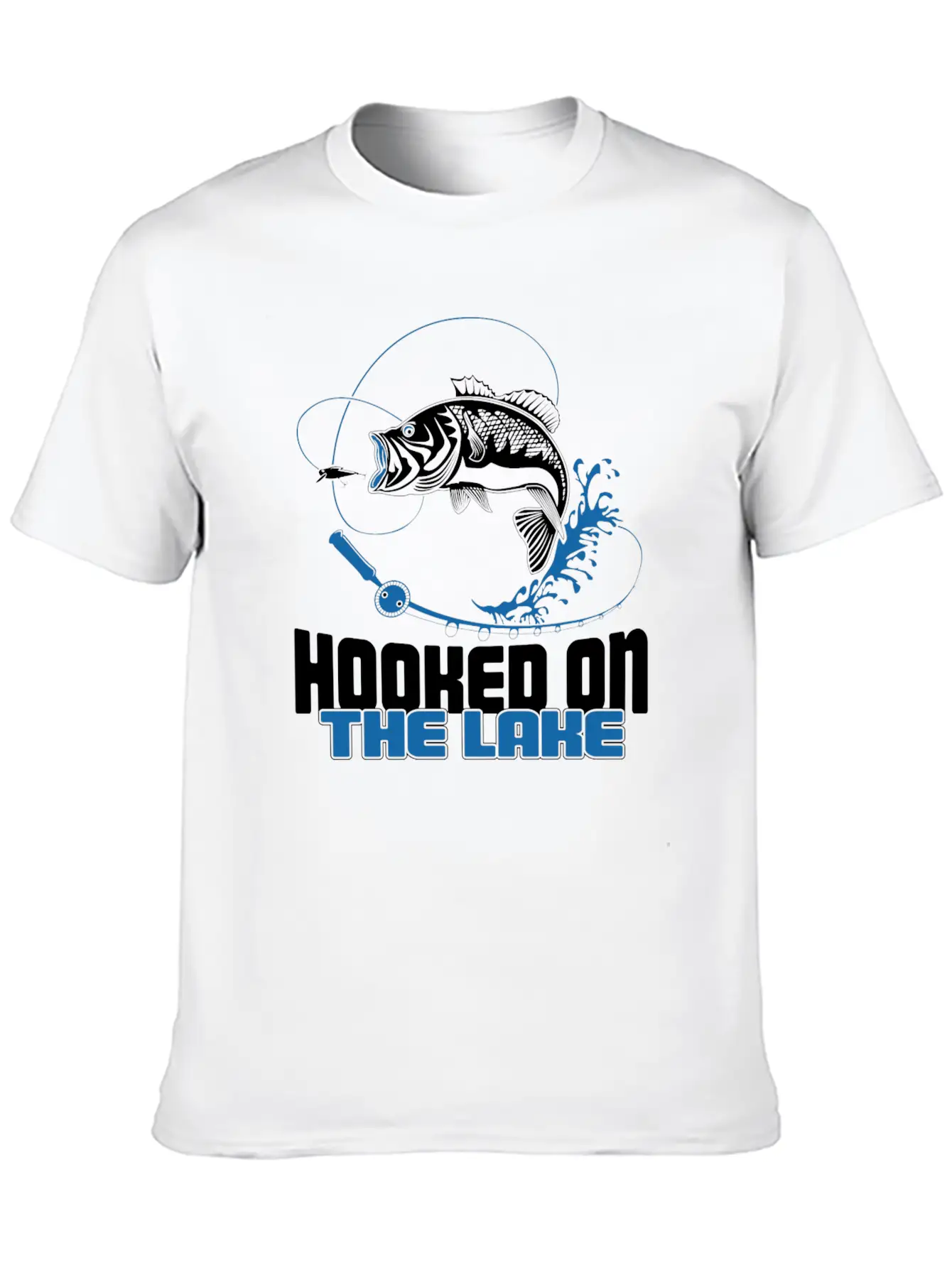 Hooked On The Lake Unisex Casual T-Shirt – Clean Design For Daily Comfort