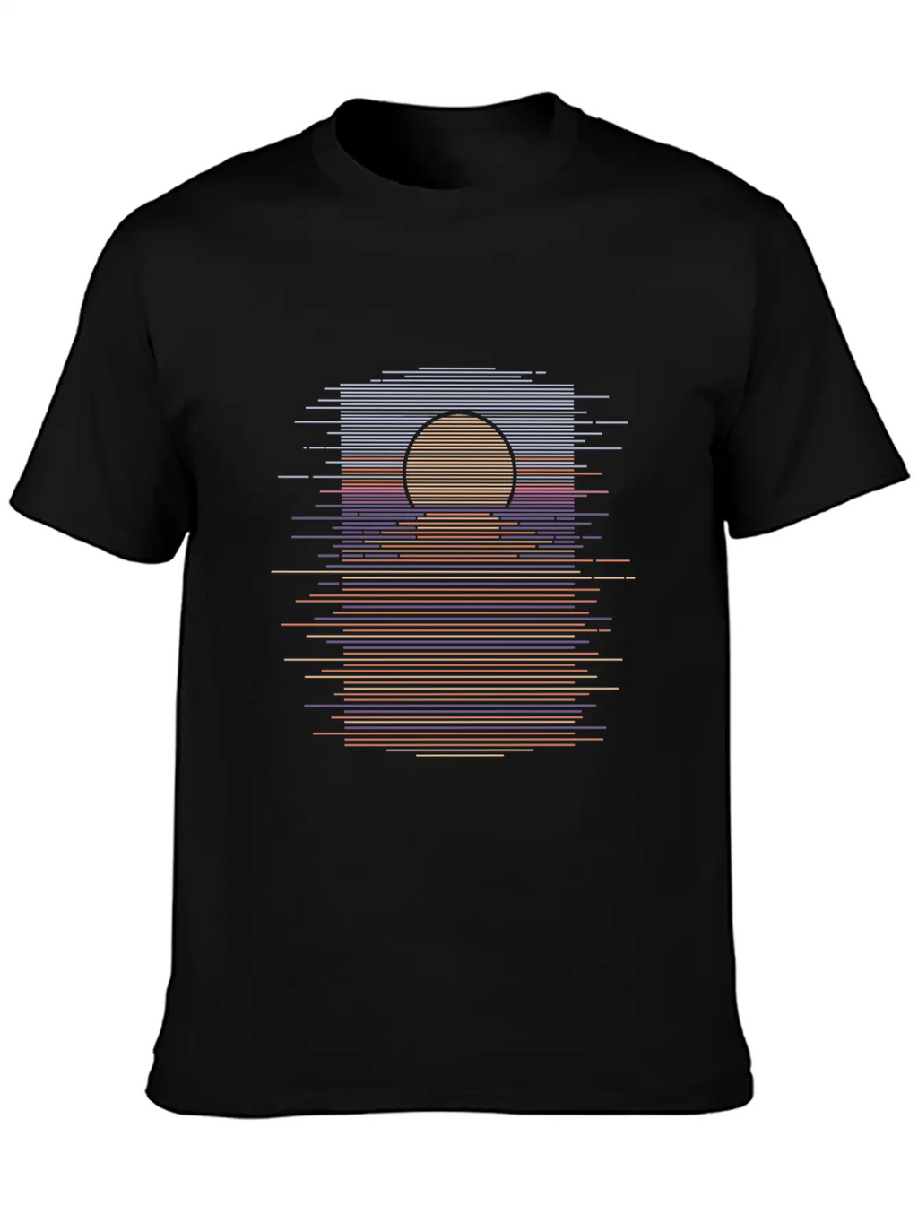 HORIZON SUNSET Unisex Short Sleeve Soft Cotton T-Shirt – Casual Everyday Wear