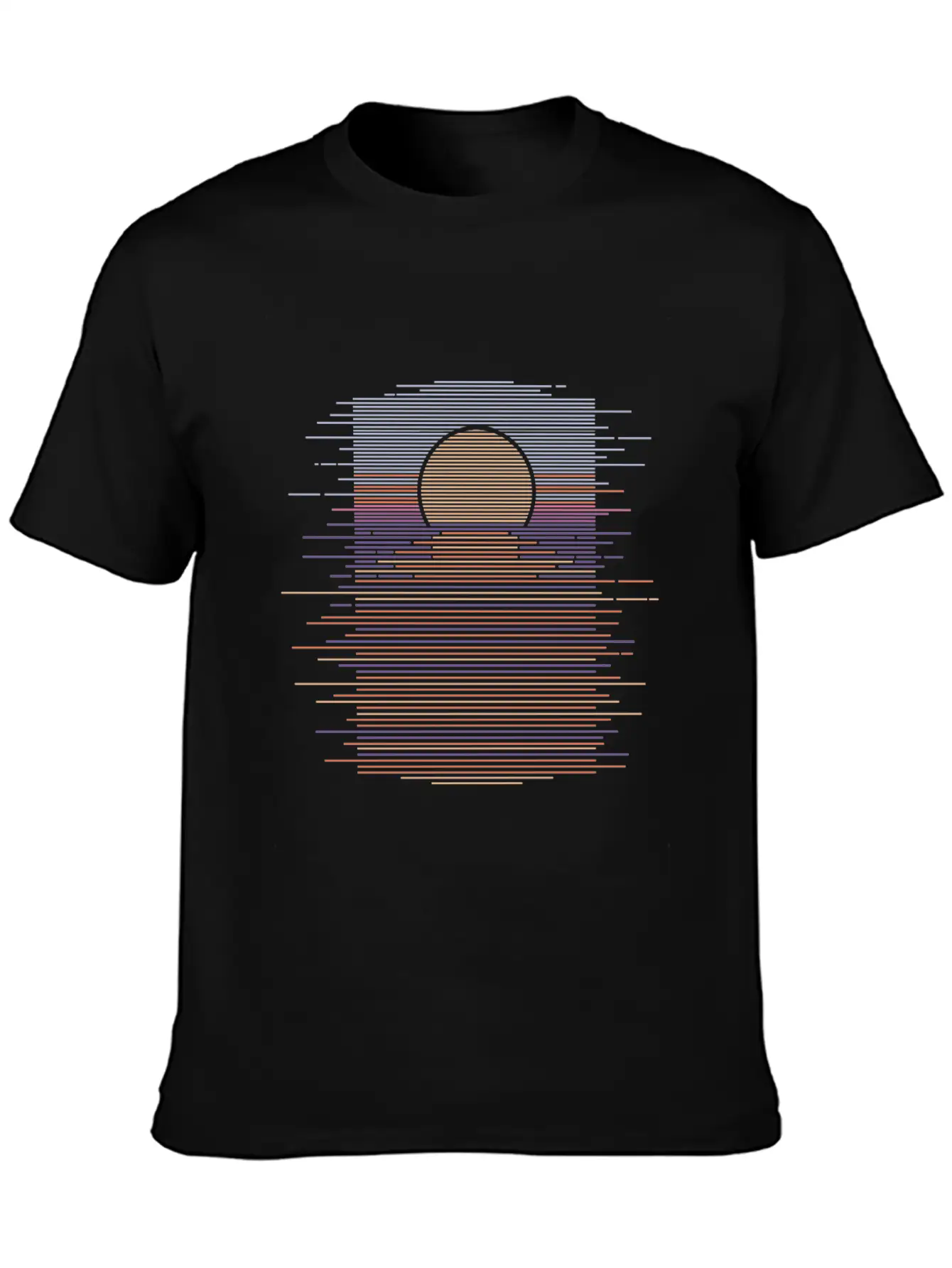HORIZON SUNSET Unisex Short Sleeve Soft Cotton T-Shirt – Casual Everyday Wear