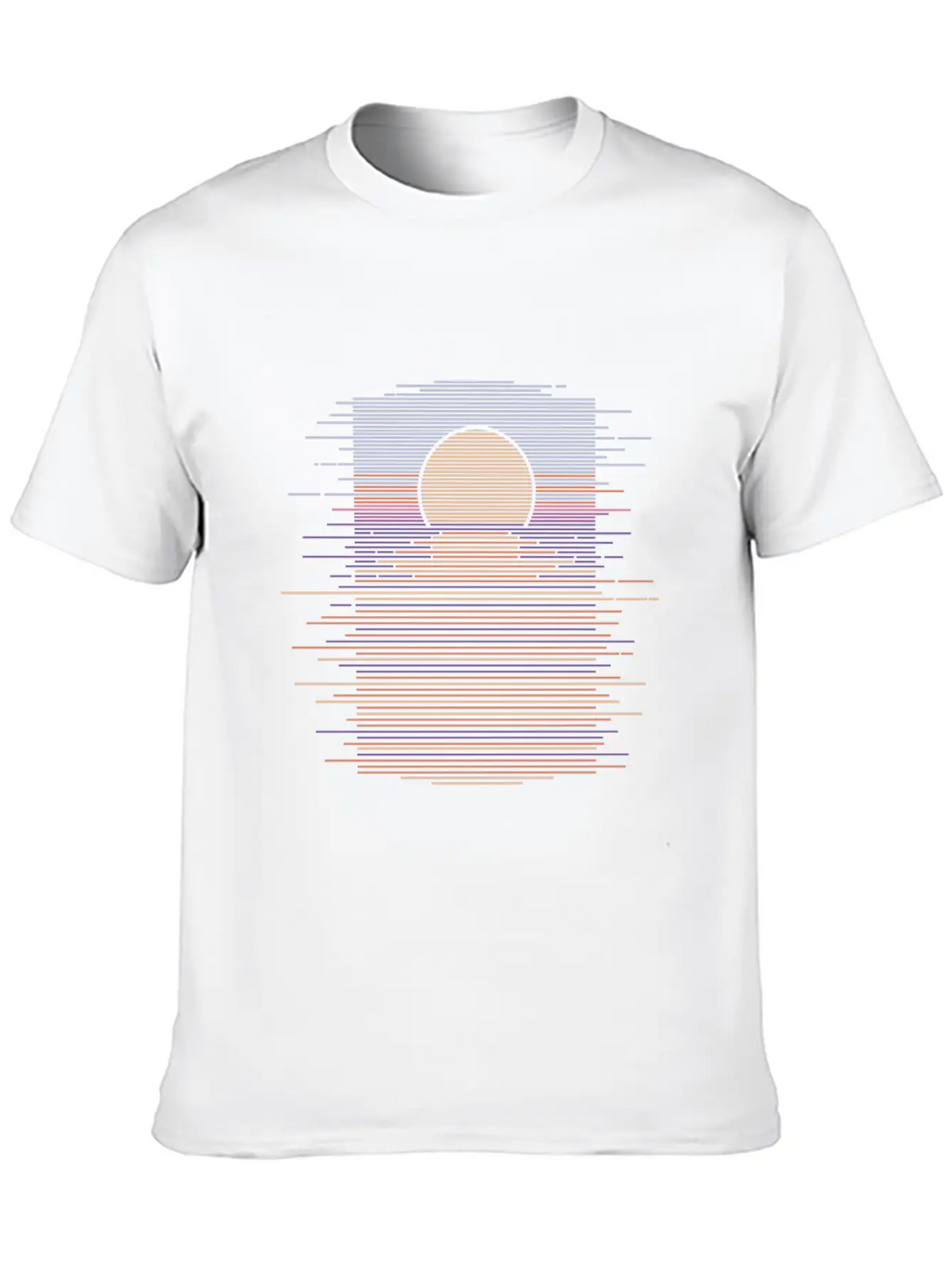HORIZON SUNSET Unisex Short Sleeve Soft Cotton T-Shirt – Casual Everyday Wear