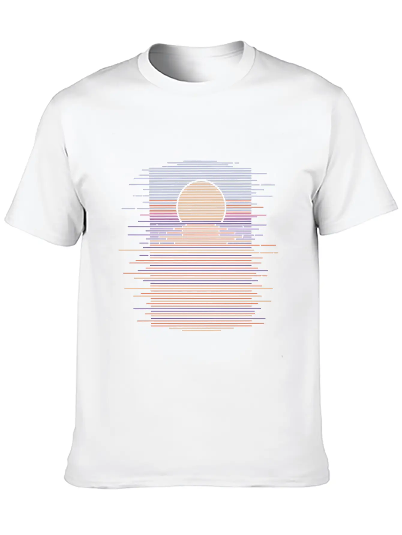HORIZON SUNSET Unisex Short Sleeve Soft Cotton T-Shirt – Casual Everyday Wear