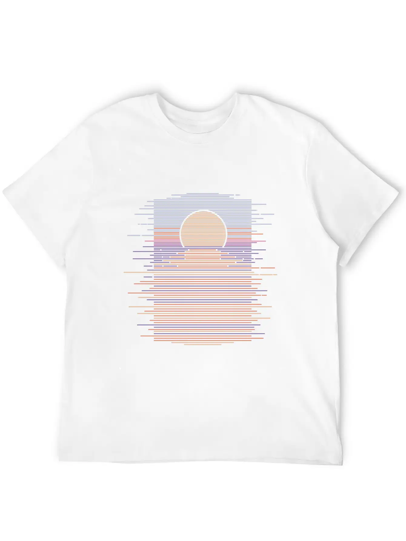 HORIZON SUNSET Unisex Short Sleeve Soft Cotton T-Shirt – Casual Everyday Wear