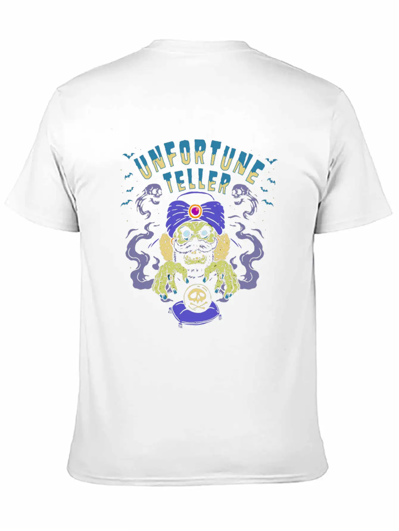 Horror Art Fortune Teller Zombie Psychobilly Punk Unisex Short Sleeve Soft Cotton T-Shirt – Casual Everyday Wear