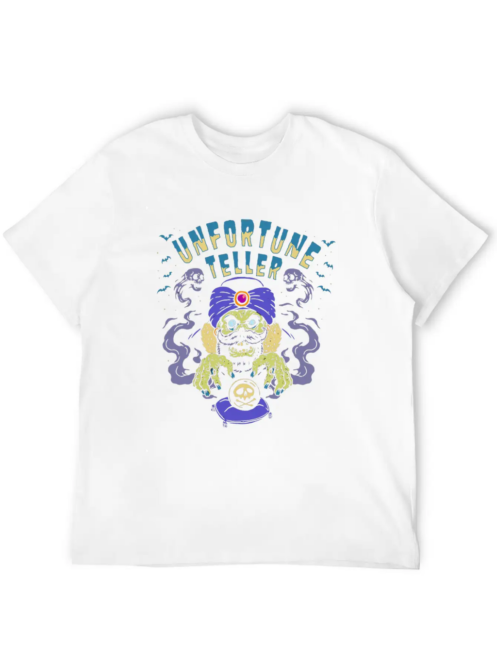 Horror Art Fortune Teller Zombie Psychobilly Punk Unisex Short Sleeve Soft Cotton T-Shirt – Casual Everyday Wear