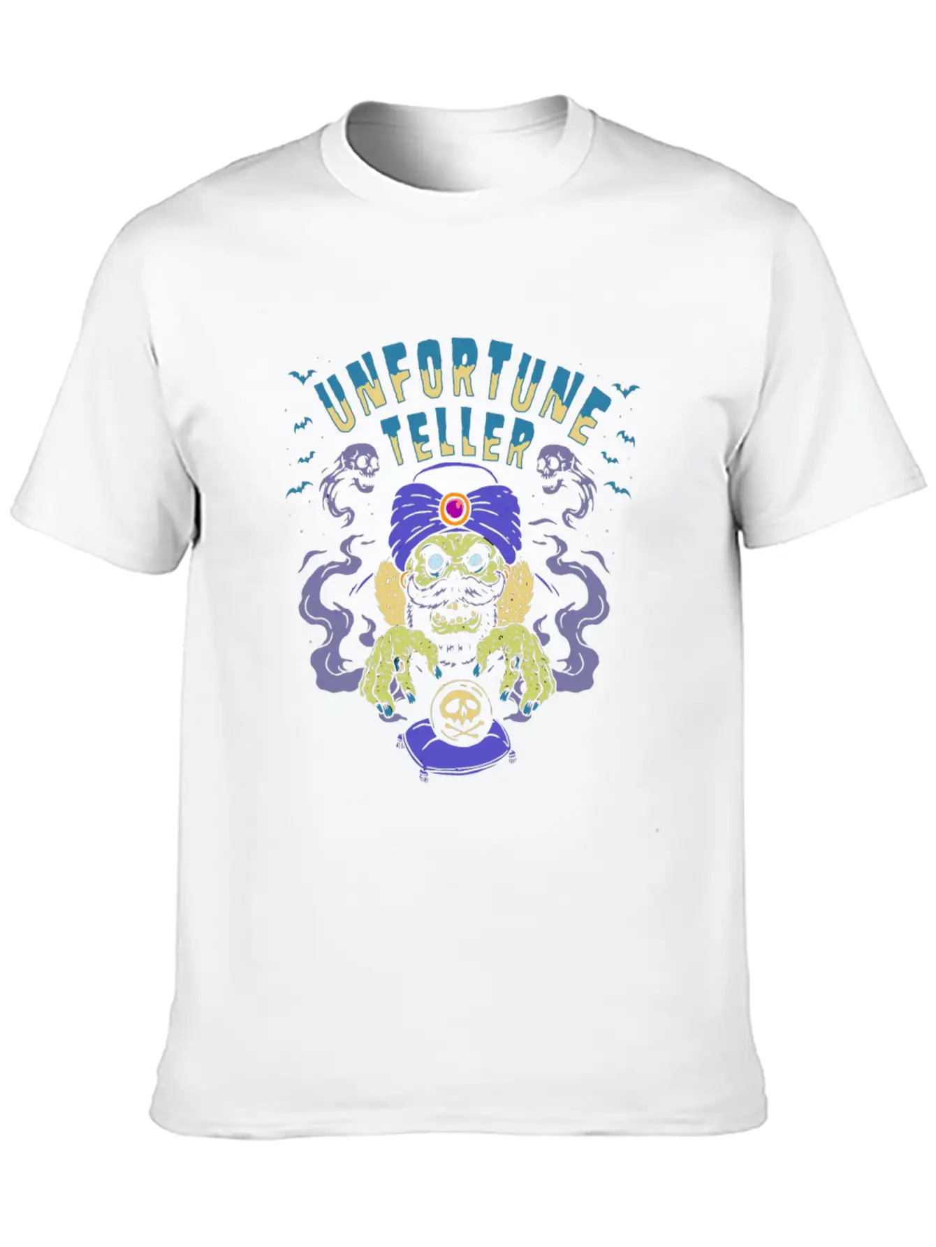 Horror Art Fortune Teller Zombie Psychobilly Punk Unisex Short Sleeve Soft Cotton T-Shirt – Casual Everyday Wear