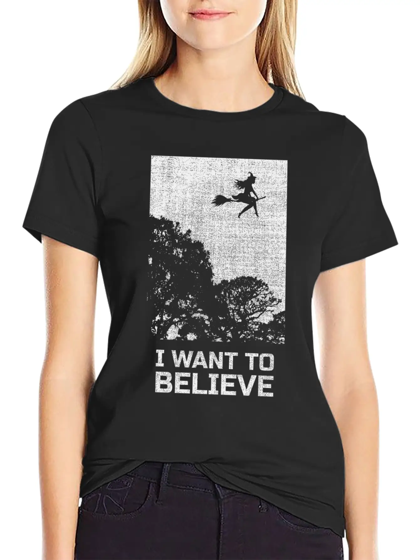 Horror Movie Outfit Film Festival Halloween Witch Stylish Everyday T-Shirt – Unisex Basic Cotton Tee