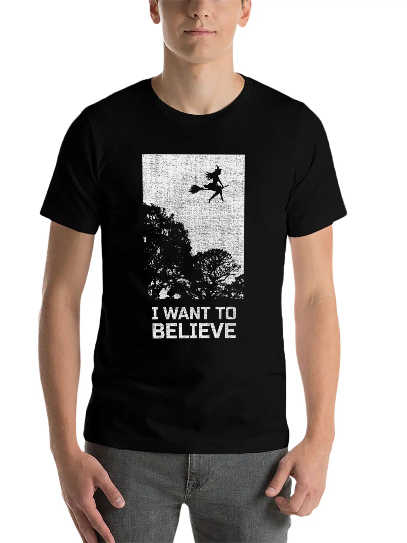 Horror Movie Outfit Film Festival Halloween Witch Stylish Everyday T-Shirt – Unisex Basic Cotton Tee
