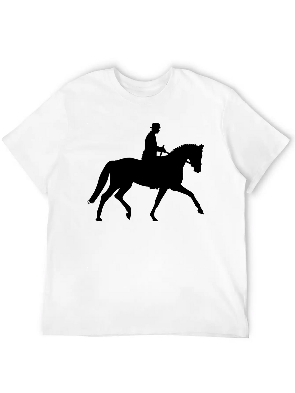 Horse And Rider Unisex Short Sleeve Soft Cotton T-Shirt – Casual Everyday Wear