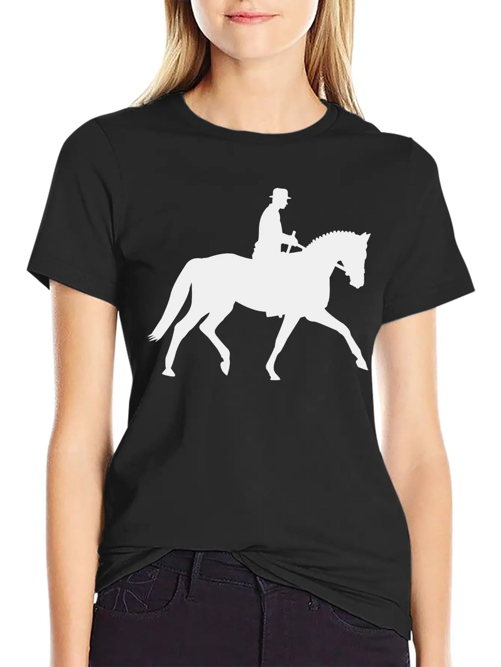 Horse And Rider Unisex Short Sleeve Soft Cotton T-Shirt – Casual Everyday Wear