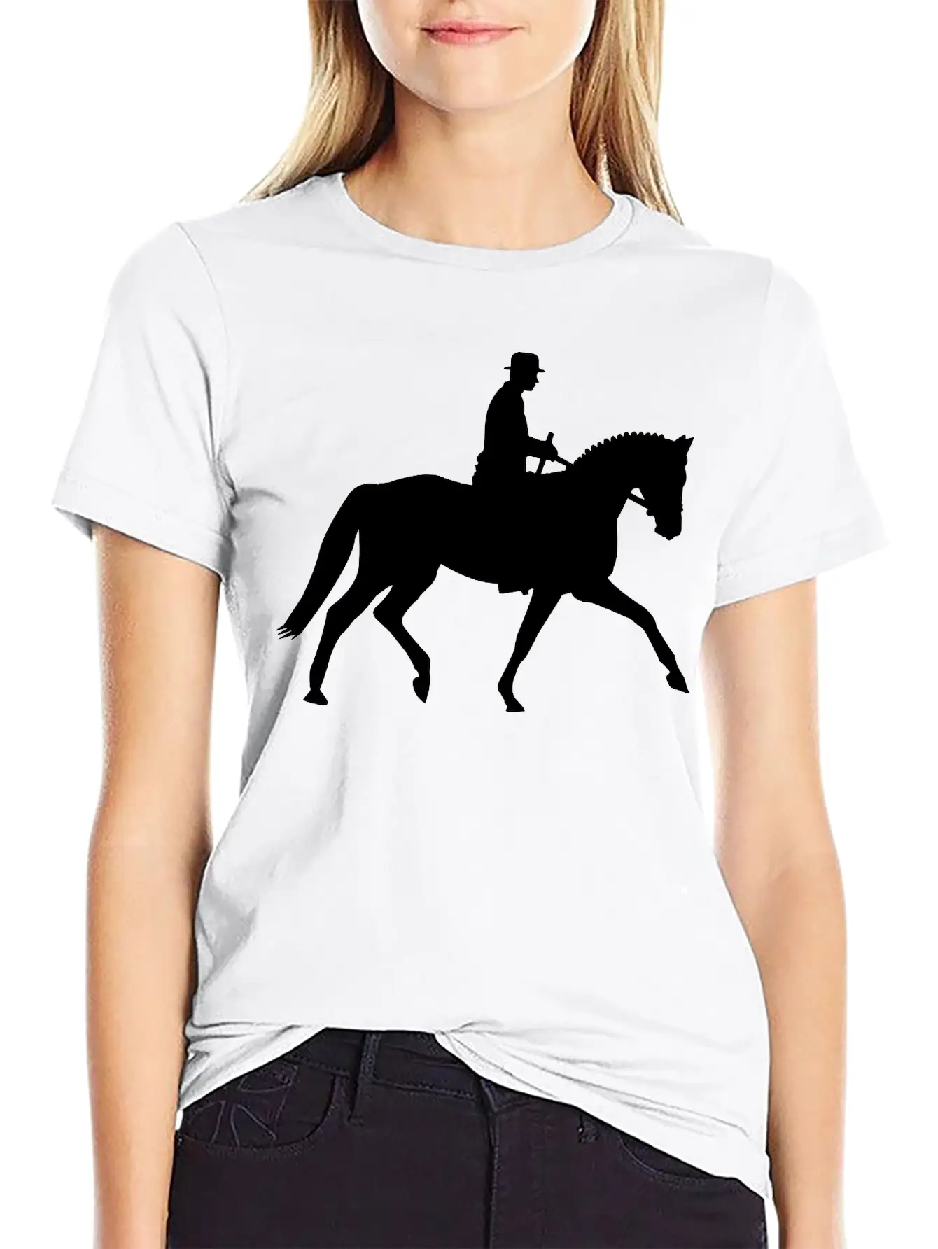 Horse And Rider Unisex Short Sleeve Soft Cotton T-Shirt – Casual Everyday Wear